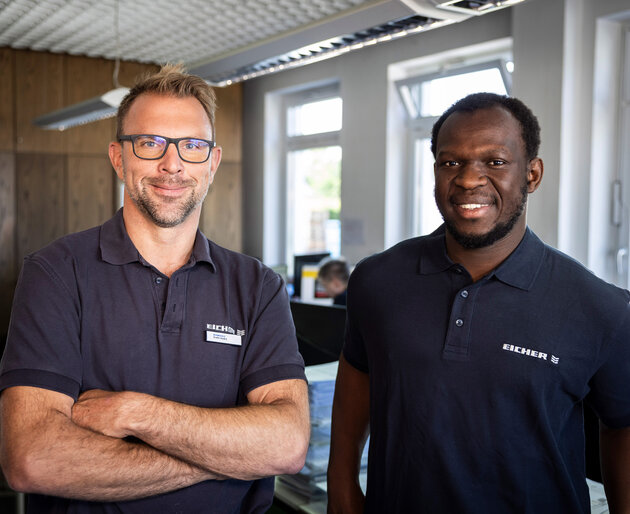 Mitarbeiter der Eicher Vertriebs GmbH vor Ort